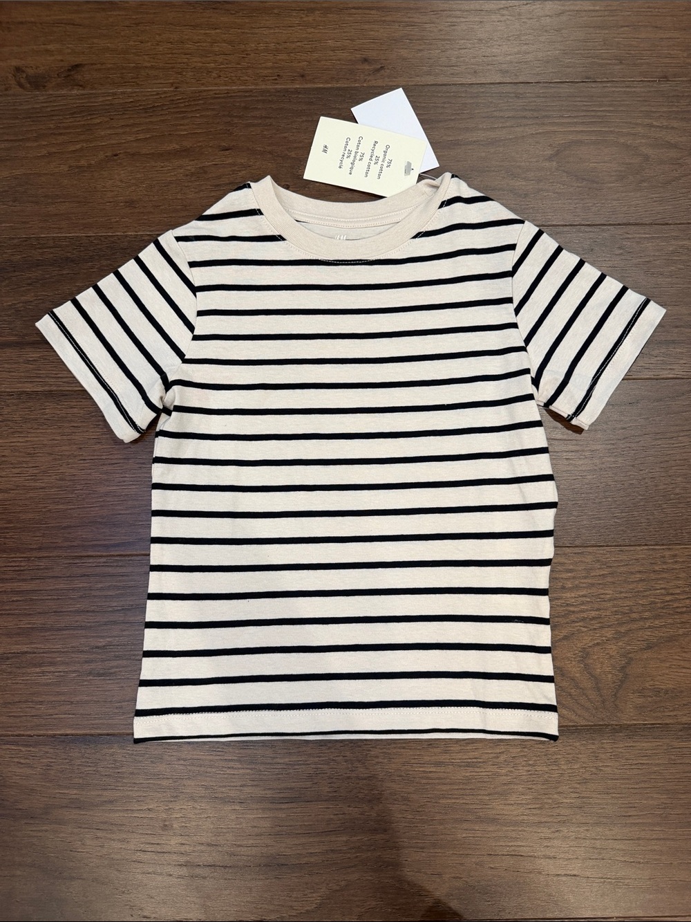 H&M Toddler Boys Striped Short Sleeve Tee - Size 3/4T NWT - C39-316